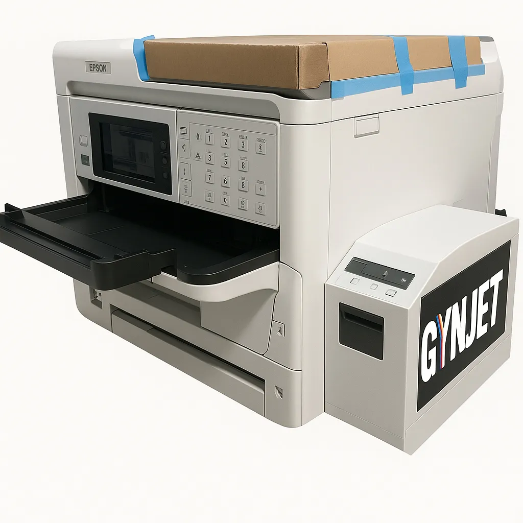 Impressora Epson WorkForce com sistema Bulk Ink e desbloqueio chipless instalado pela GYNJET